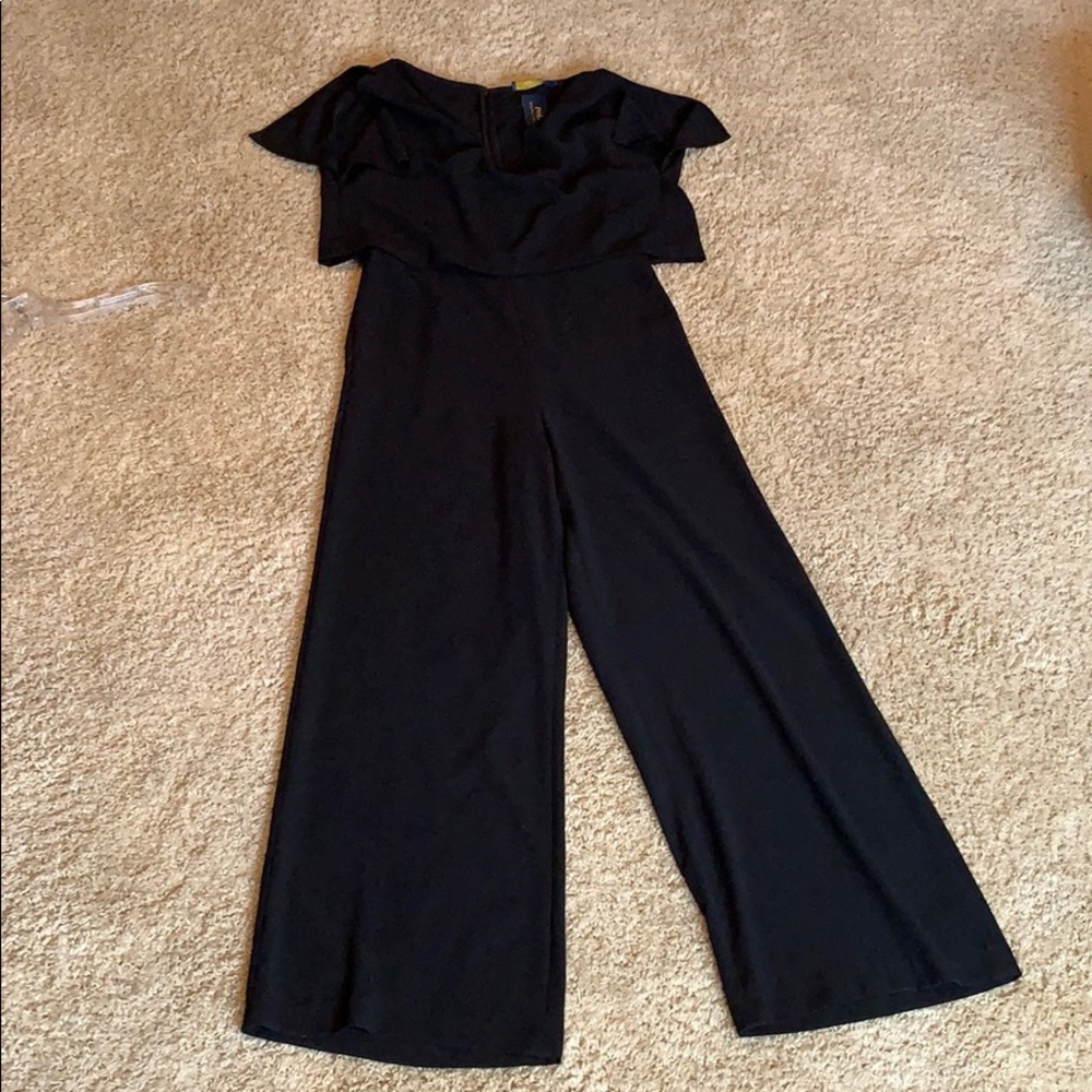 Holiday Party perfect! . NWT Ralph Lauren Black one-piece romper.  New!